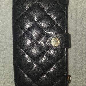 Black Quilted Leather Wallet